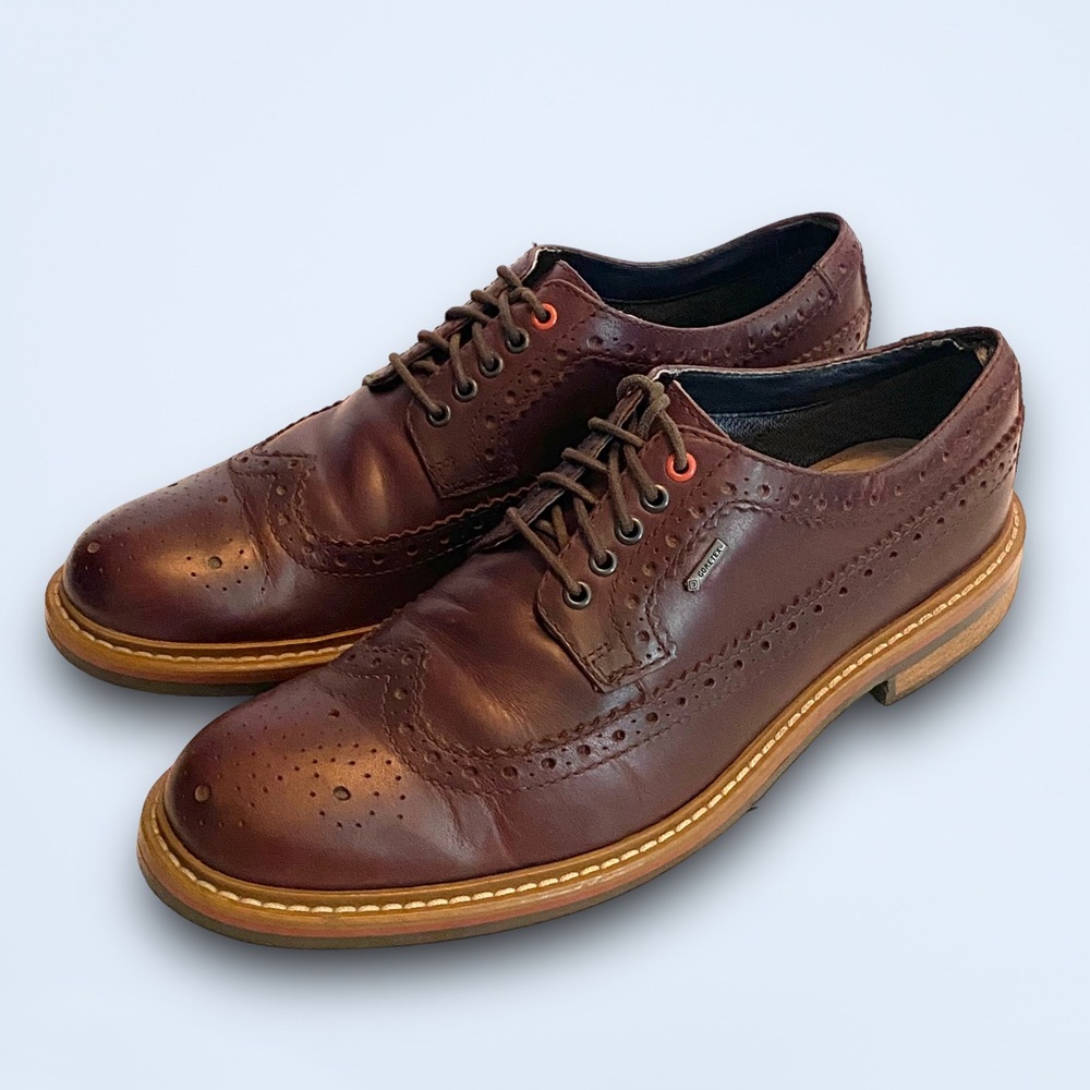 CLARKS Men’s Darby Limit Leather Combi Wingtip Brogue Oxfords Shoes SZ 10.5